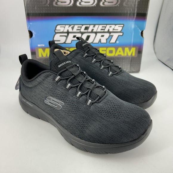 Skechers Summits Louvin Shoes Mens Size 9 Black Wide Fit Slip On Memory Foam - Picture 5 of 14